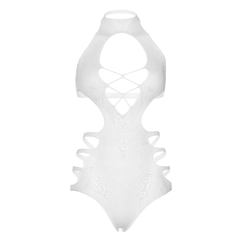LEG AVENUE - BODY CON SPALLINE CUT OUT TAGLIA UNICA - BIANCO - LEG AVENUE BODYSTOCKINGS - Intimo per le occasioni speciali | The Game Lingerie