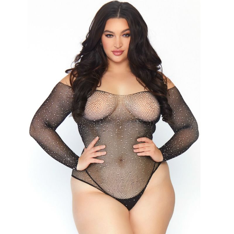 LEG AVENUE - BODYSTOCKING A RETE CRISTALLIZZATA LEG AVENUE - 1X - 2X - LEG AVENUE BODYSTOCKINGS - Intimo per le occasioni speciali | The Game Lingerie