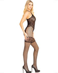 LEG AVENUE - BODYSTOCKING CAVEZZA COLLO ROSSO CUORI NERO - LEG AVENUE BODYSTOCKINGS - Intimo per le occasioni speciali | The Game Lingerie