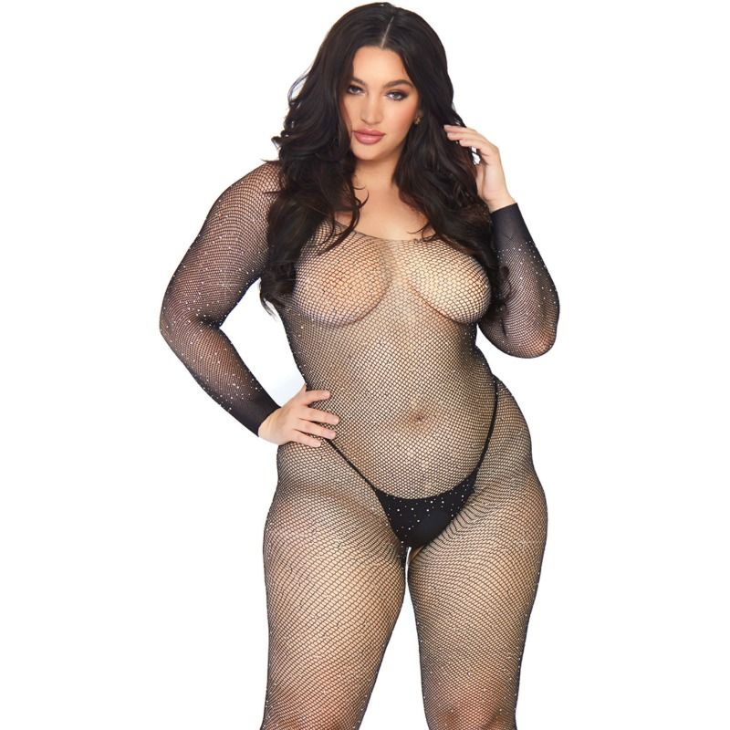LEG AVENUE - CALZA BODY A RETE CRISTALLIZZATA 1X - 2X - LEG AVENUE BODYSTOCKINGS - Intimo per le occasioni speciali | The Game Lingerie