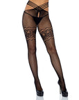 LEG AVENUE - CALZE A RETE CON SPACCO E CALZAMAGLIA IN PIZZO TAGLIA UNICA - LEG AVENUE HOSIERY - Intimo per le occasioni speciali | The Game Lingerie