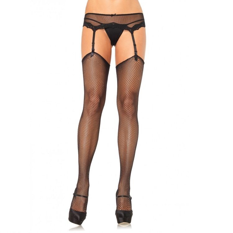 LEG AVENUE - CALZE A RETE SENZA SILICONE AUTOADESIVO SUPERIORE - LEG AVENUE HOSIERY - Intimo per le occasioni speciali | The Game Lingerie