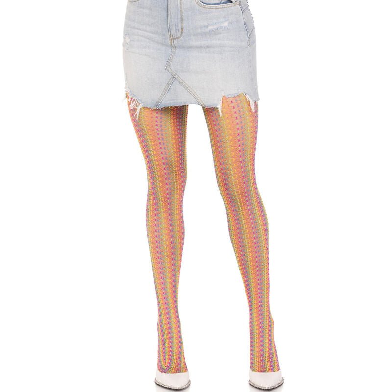 LEG AVENUE - CALZE ALL'UNCINETTO MULTICOLORE - LEG AVENUE HOSIERY - Intimo per le occasioni speciali | The Game Lingerie