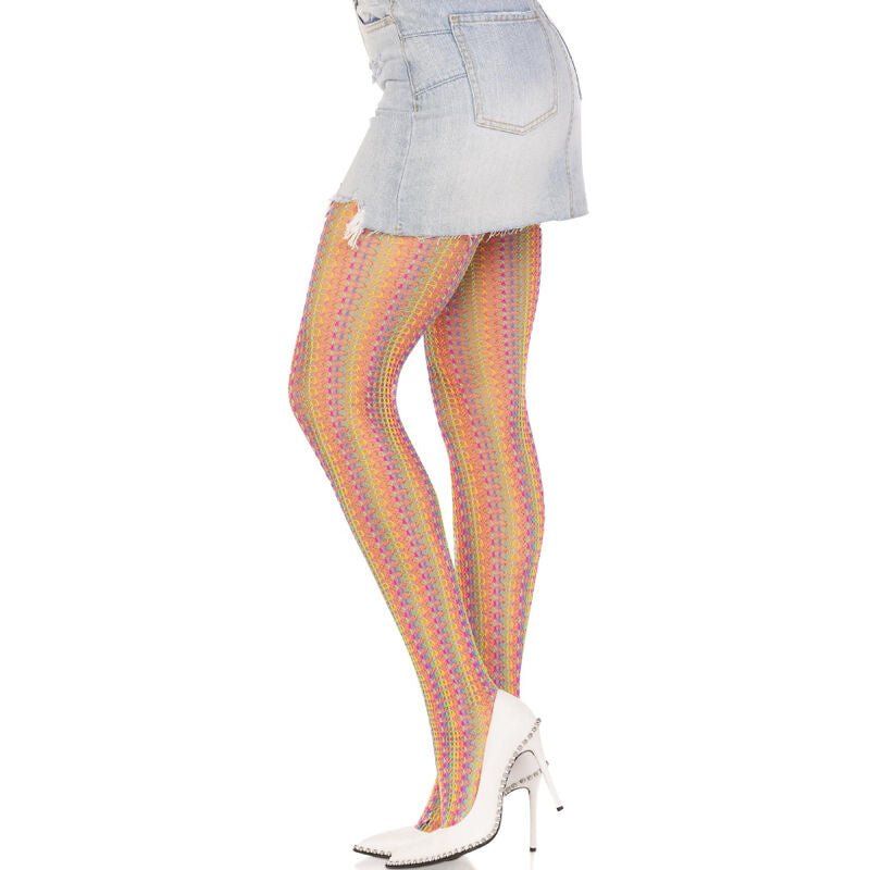 LEG AVENUE - CALZE ALL'UNCINETTO MULTICOLORE - LEG AVENUE HOSIERY - Intimo per le occasioni speciali | The Game Lingerie
