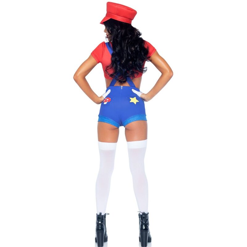 LEG AVENUE - COSTUME SEXY MARIO BROS ROSSO/BLU M - LEG AVENUE COSTUMES - Intimo per le occasioni speciali | The Game Lingerie