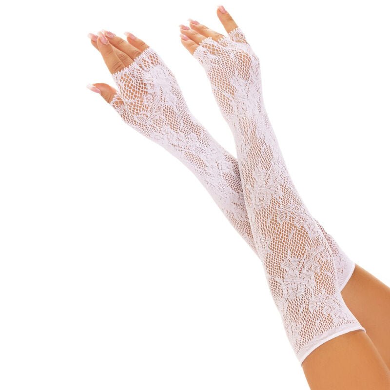 LEG AVENUE - GUANTI SENZA DITA IN RETE FLOREALE NERO - LEG AVENUE HOSIERY - Intimo per le occasioni speciali | The Game Lingerie
