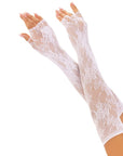 LEG AVENUE - GUANTI SENZA DITA IN RETE FLOREALE NERO - LEG AVENUE HOSIERY - Intimo per le occasioni speciali | The Game Lingerie
