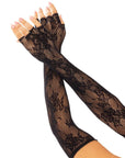 LEG AVENUE - GUANTI SENZA DITA IN RETE FLOREALE NERO - LEG AVENUE HOSIERY - Intimo per le occasioni speciali | The Game Lingerie