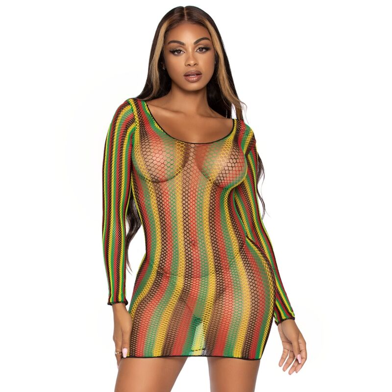 LEG AVENUE - MINI ABITO RASTA TAGLIA UNICA - LEG AVENUE DRESSES - Intimo per le occasioni speciali | The Game Lingerie