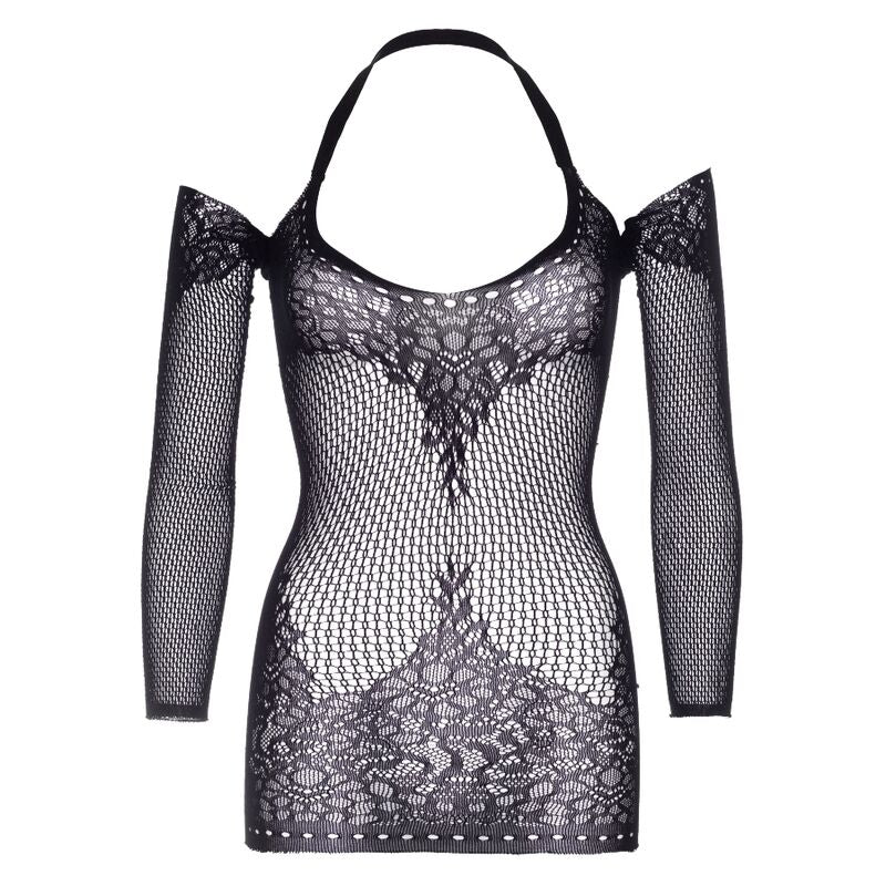 LEG AVENUE - MINI ABITO TWIST HALTER IN PIZZO TAGLIA UNICA - LEG AVENUE DRESSES - Intimo per le occasioni speciali | The Game Lingerie
