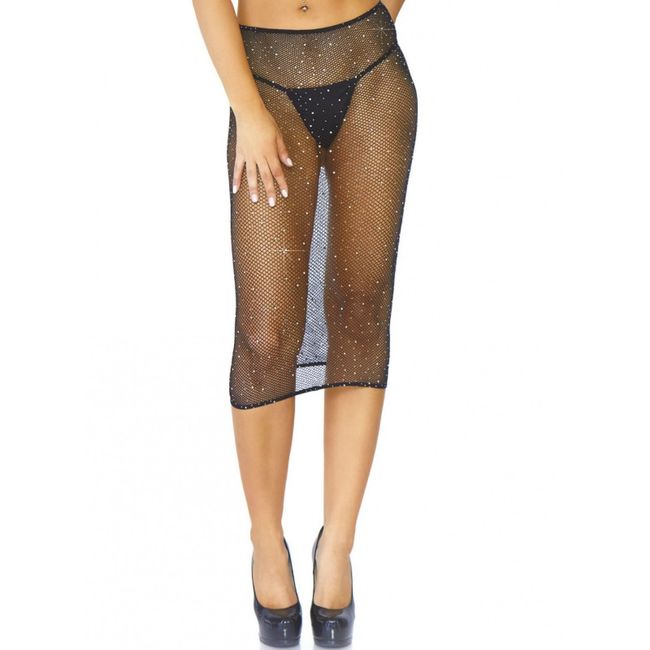 LEG AVENUE - MULTIDRESS A RETE CRISTALLIZZATA NERO OS - LEG AVENUE DRESSES - Intimo per le occasioni speciali | The Game Lingerie