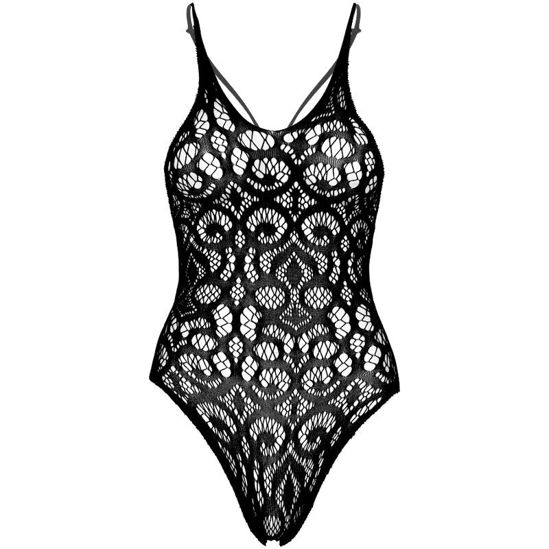 LEG AVENUE - ORSACCHIOTTO IN PIZZO A SCORRIMENTO SENZA CUCITURE NERO - LEG AVENUE TEDDIES - Intimo per le occasioni speciali | The Game Lingerie