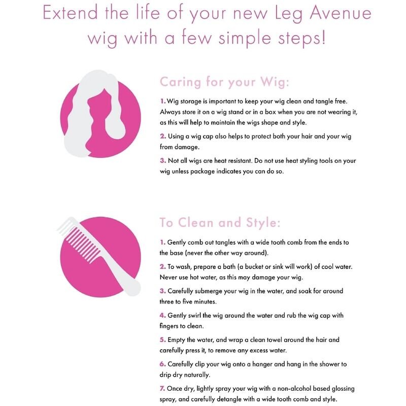 LEG AVENUE - PARRUCCA BIANCA TAGLIO BOB FOSFORESCENTE - LEG AVENUE ACCESSORIES - Intimo per le occasioni speciali | The Game Lingerie