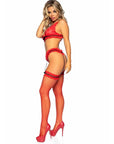 LEG AVENUE - SET TRE PEZZI TAGLIA UNICA - ROSSO - LEG AVENUE SETS - Intimo per le occasioni speciali | The Game Lingerie