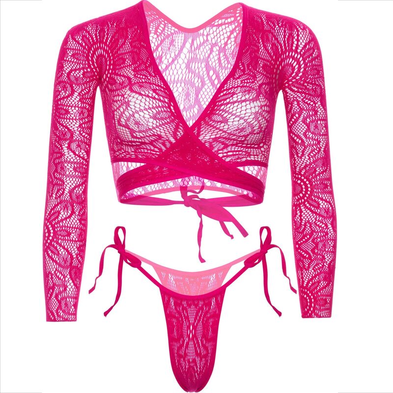 LEG AVENUE - TOP CROP IN PIZZO CON PERIZOMA - LEG AVENUE SETS - Intimo per le occasioni speciali | The Game Lingerie