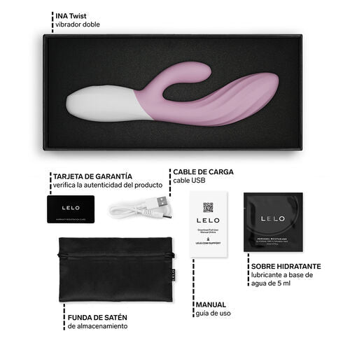 LELO INA TWIST™ – Doppio Vibratore Rabbit per Punto G e Clitoride - Intimo per le occasioni speciali | The Game Lingerie - Intimo per le occasioni speciali | The Game Lingerie