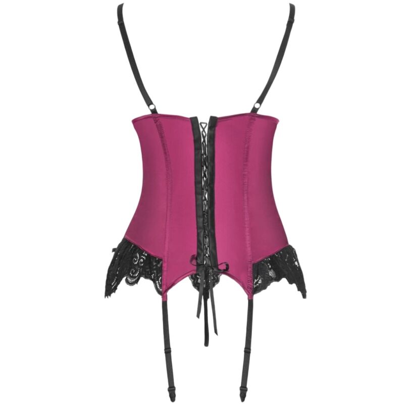 LIVCO CORSETTI FASHION - AGRAFENA CF 90436 CORSETTO + PERIZOMA BORDEAUX L/XL - LIVCO CORSETTI SETS - Intimo per le occasioni speciali | The Game Lingerie