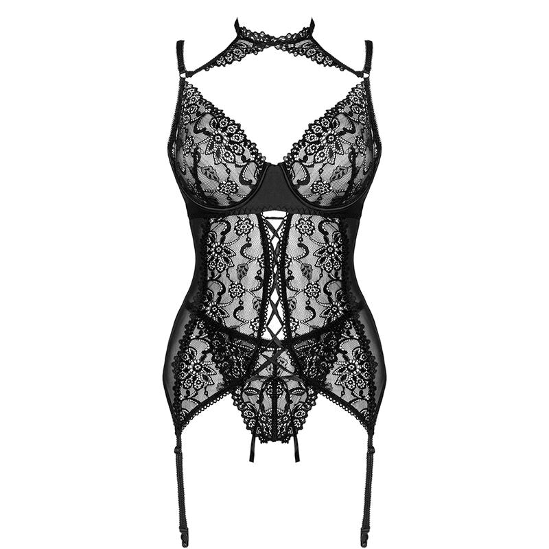 LIVCO CORSETTI FASHION - COLLEZIONE GIELLANDRA FOR THE SENSES CORSETTO + PANTY NERO - LIVCO CORSETTI SETS - Intimo per le occasioni speciali | The Game Lingerie
