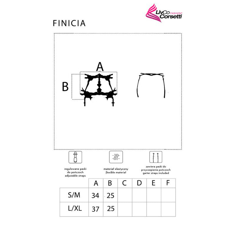 LIVCO CORSETTI FASHION - FINICIA LC90725 REGGISERIE NERO - LIVCO CORSETTI ACCESORIES - Intimo per le occasioni speciali | The Game Lingerie