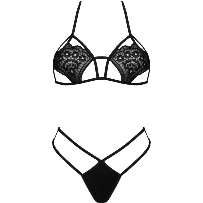 LIVCO CORSETTI FASHION - JIMENA LC 20216 REGGISENO + PERIZOMA NERO TAGLIA UNICA - LIVCO CORSETTI SETS - Intimo per le occasioni speciali | The Game Lingerie