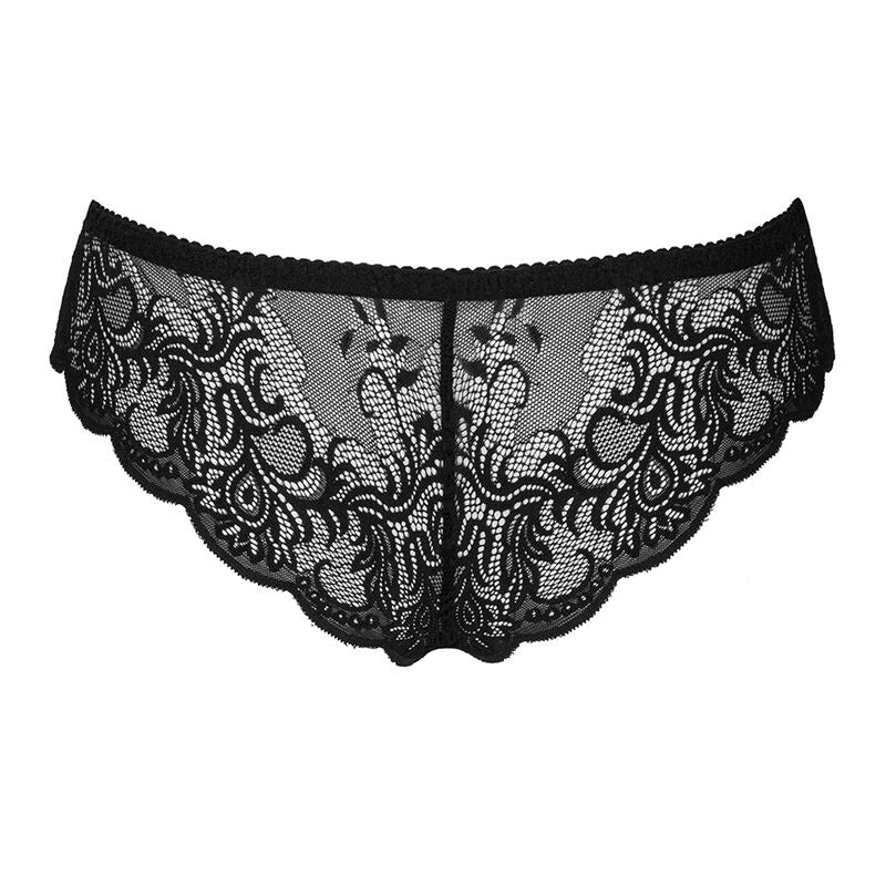 LIVCO CORSETTI FASHION - LOVE STORY LC 90679 PANTY CROTCHLESS NERO L/XL - LIVCO CORSETTI PANTIES - Intimo per le occasioni speciali | The Game Lingerie