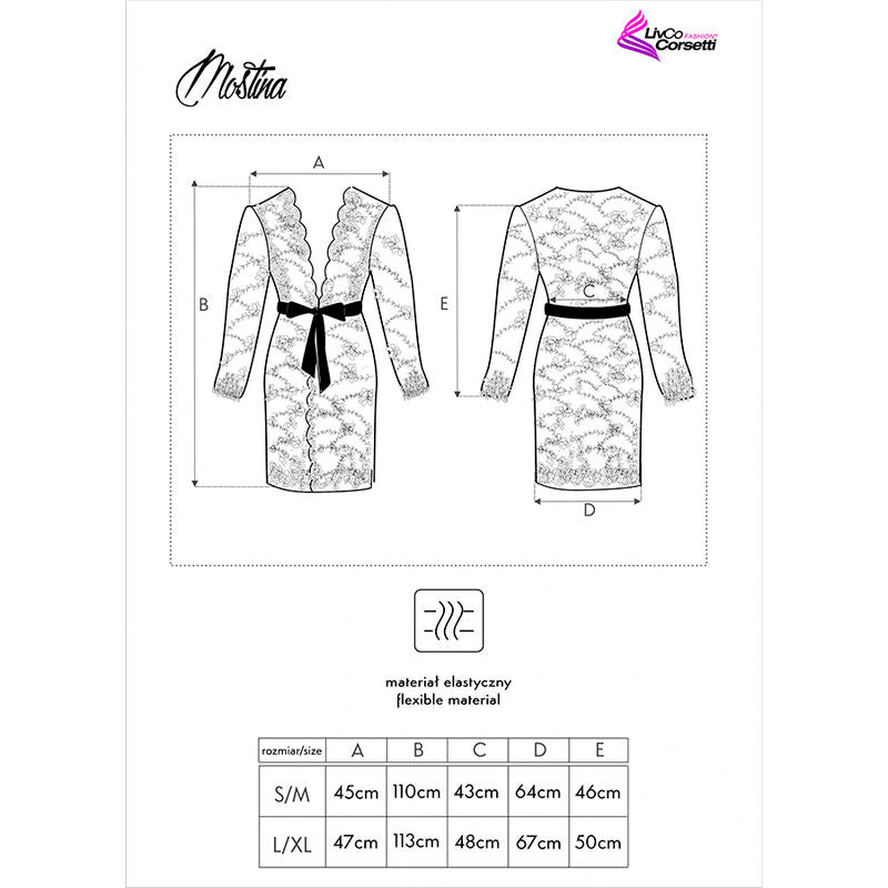 LIVCO CORSETTI FASHION - MOSTINA LC 90641 DRESSING G ABITO NERO L/XL - LIVCO CORSETTI ACCESORIES - Intimo per le occasioni speciali | The Game Lingerie