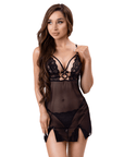 LIVCO CORSETTI FASHION - PILAR LC 20207 BABYDOLL + PERIZOMA NERO S/M - LIVCO CORSETTI SETS - Intimo per le occasioni speciali | The Game Lingerie