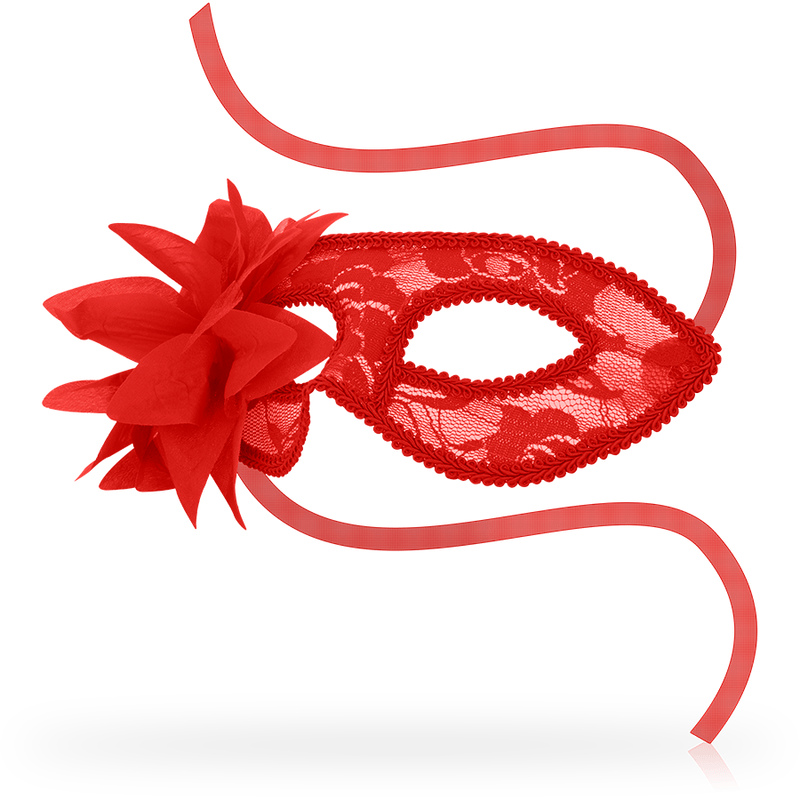 MASCHERA CON PIZZO E FIORE ROSSO - OHMAMA - OHMAMA MASKS - Intimo per le occasioni speciali | The Game Lingerie