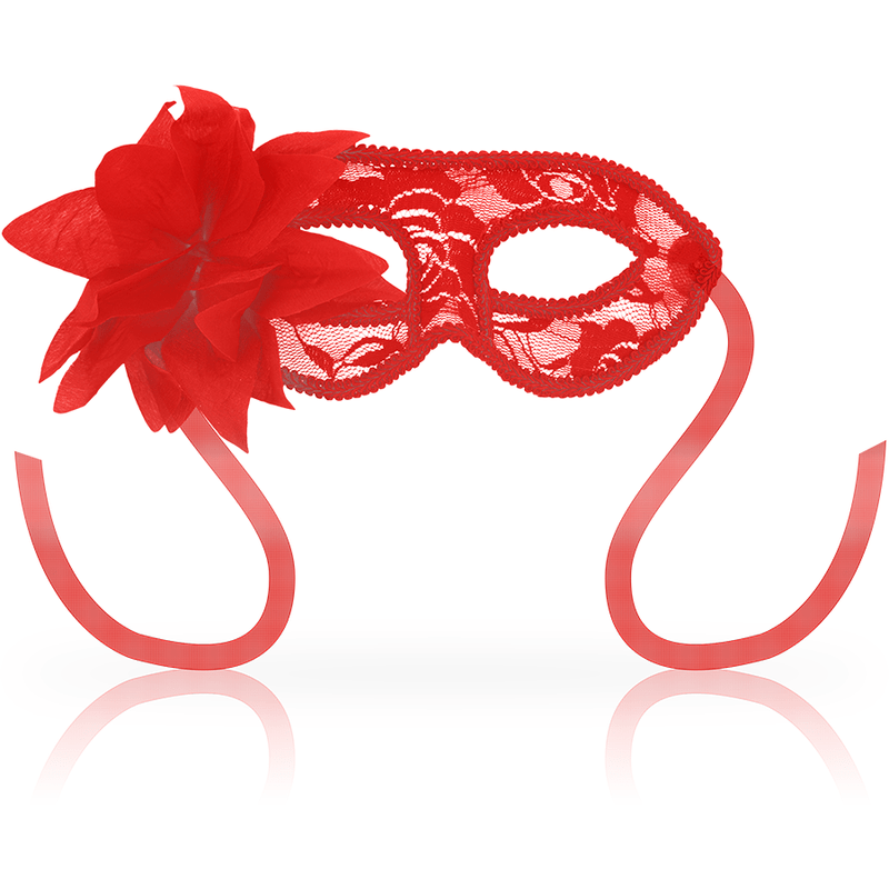 MASCHERA CON PIZZO E FIORE ROSSO - OHMAMA - OHMAMA MASKS - Intimo per le occasioni speciali | The Game Lingerie