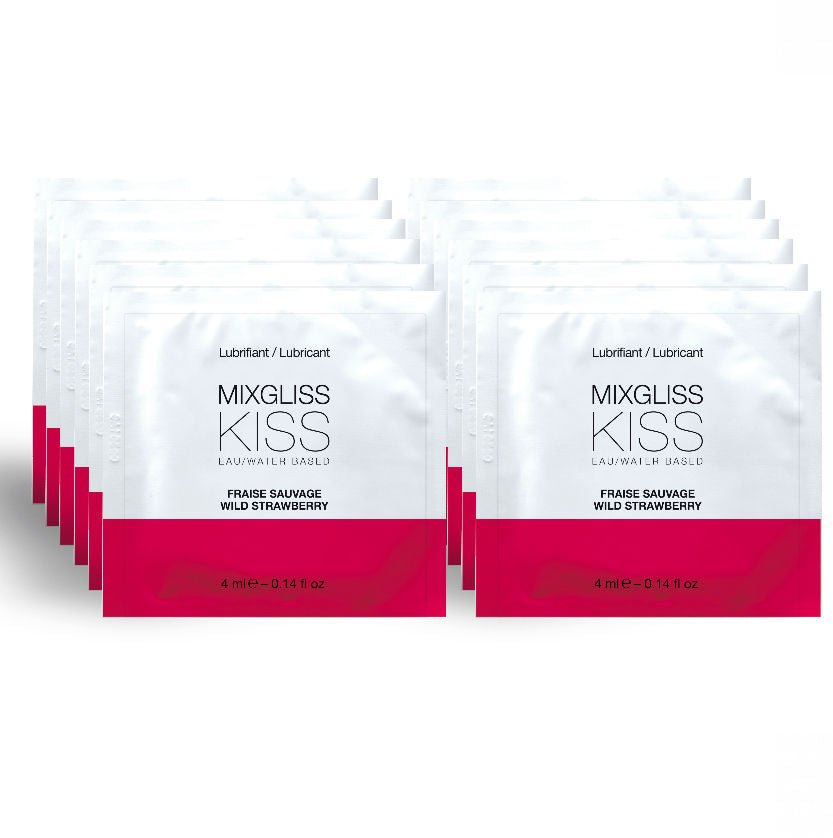 MIXGLISS - LUBRIFICANTE A BASE ACQUA GUSTO FRAGOLA 12 MONODOSE 4 ML - MIXGLISS - Intimo per le occasioni speciali | The Game Lingerie