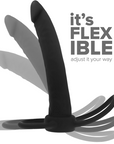 MYTHOLOGY - DILDO COBI ONYX CON ANELLO PER DOPPIA PENETRAZIONE 13 CM IN SILICONE - MYTHOLOGY FANTASY DILDO - Intimo per le occasioni speciali | The Game Lingerie