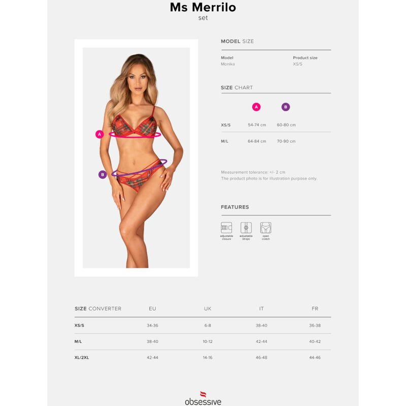 OBSESSIVE - SET DUE PEZZI MS MERRILO M/L - OBSESSIVE XMAS - Intimo per le occasioni speciali | The Game Lingerie