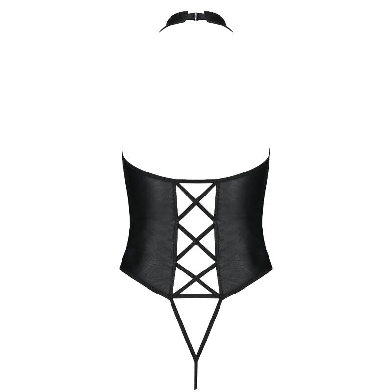 PASSION - BODY NANCY IN PELLE ECOLOGICA S/M - PASSION WOMAN - Intimo per le occasioni speciali | The Game Lingerie