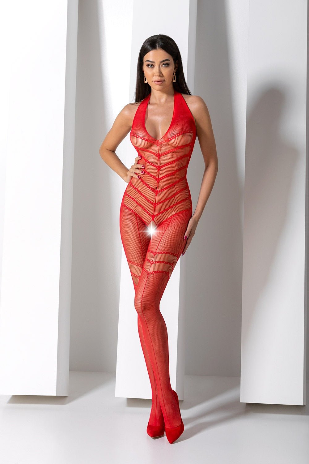 PASSION - BODYSTOCKING BS100 NERO TAGLIA UNICA - PASSION WOMAN BODYSTOCKINGS - Intimo per le occasioni speciali | The Game Lingerie