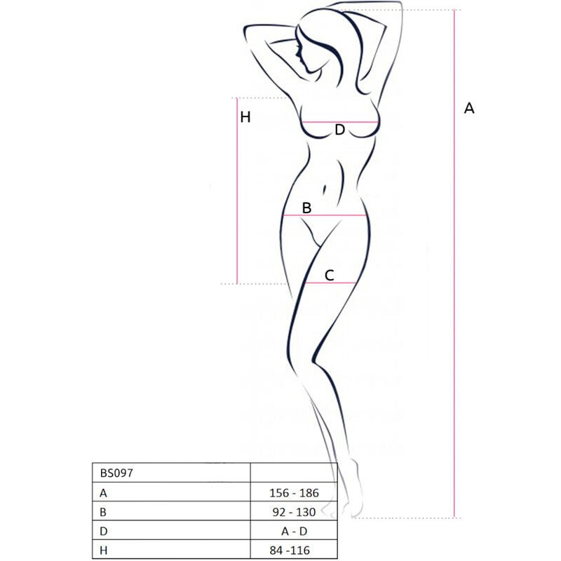 PASSION - BS097 BODYSTOCKING NERO TAGLIA UNICA - PASSION WOMAN BODYSTOCKINGS - Intimo per le occasioni speciali | The Game Lingerie