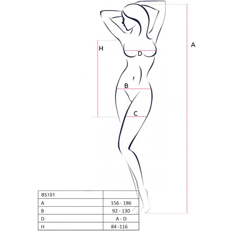 PASSION - BS101 BODYSTOCKING NERO TAGLIA UNICA - PASSION WOMAN BODYSTOCKINGS - Intimo per le occasioni speciali | The Game Lingerie