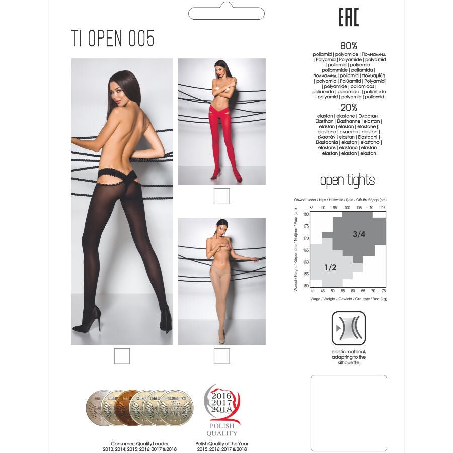 PASSION - COLLANT TIOPEN 005 NERO 1/2 60 DEN - PASSION WOMAN GARTER & STOCK - Intimo per le occasioni speciali | The Game Lingerie