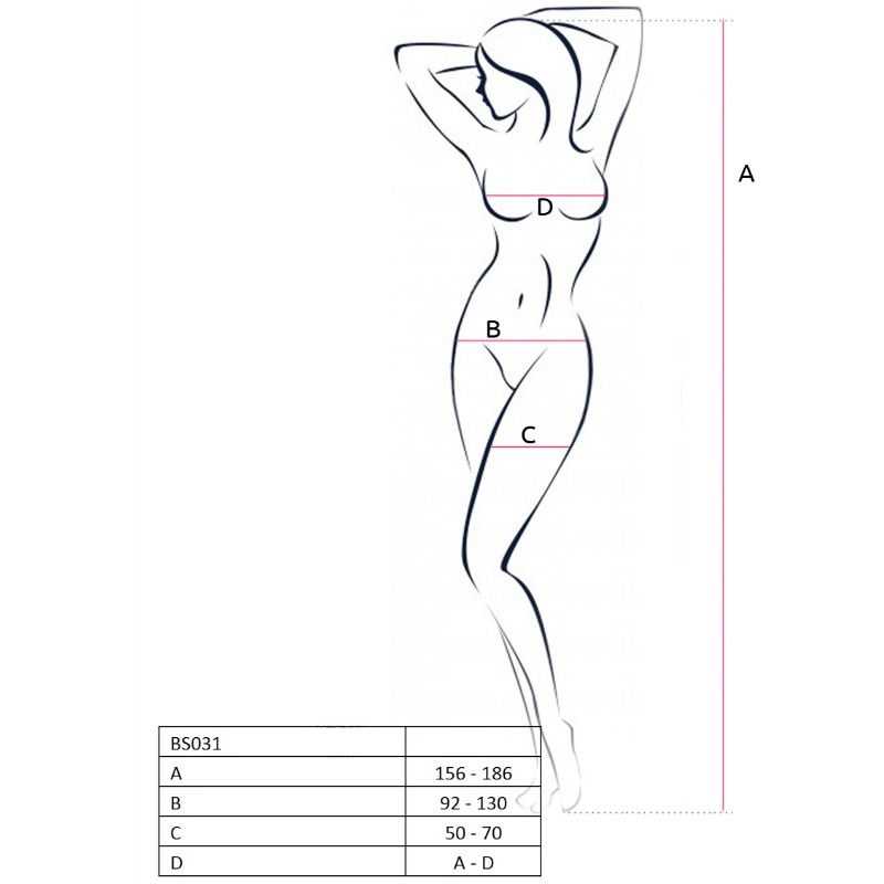 PASSION - DONNA BS031 BODYSTOCKING BIANCO TAGLIA UNICA - PASSION WOMAN BODYSTOCKINGS - Intimo per le occasioni speciali | The Game Lingerie