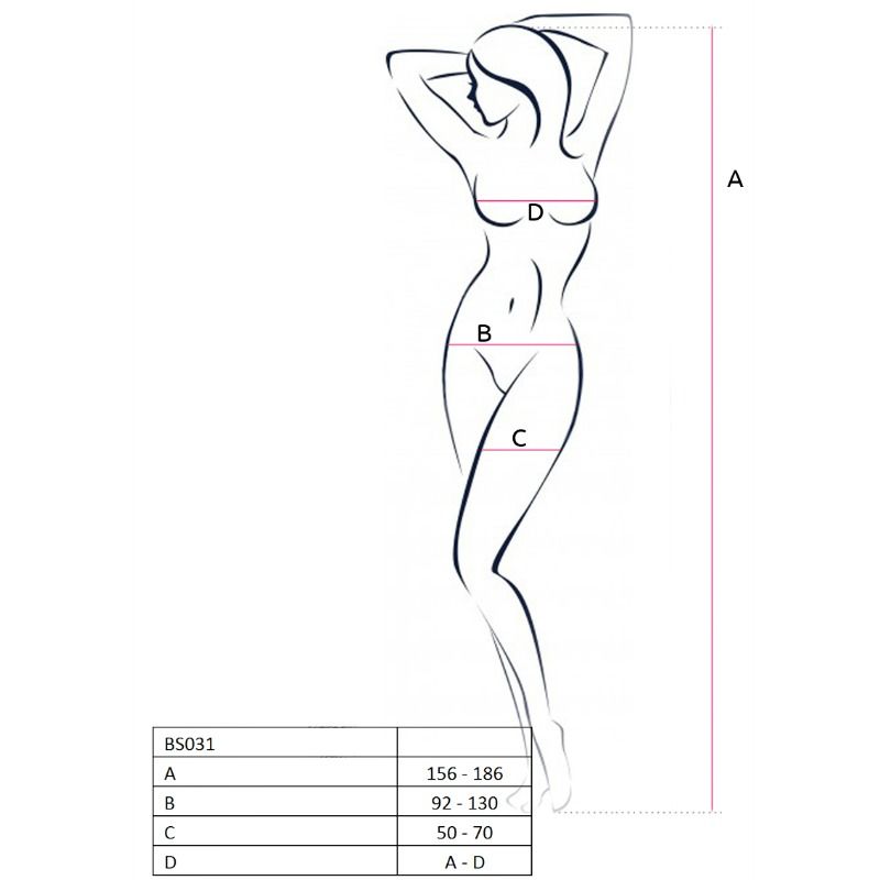 PASSION - DONNA BS031 BODYSTOCKING NERO TAGLIA UNICA - PASSION WOMAN BODYSTOCKINGS - Intimo per le occasioni speciali | The Game Lingerie