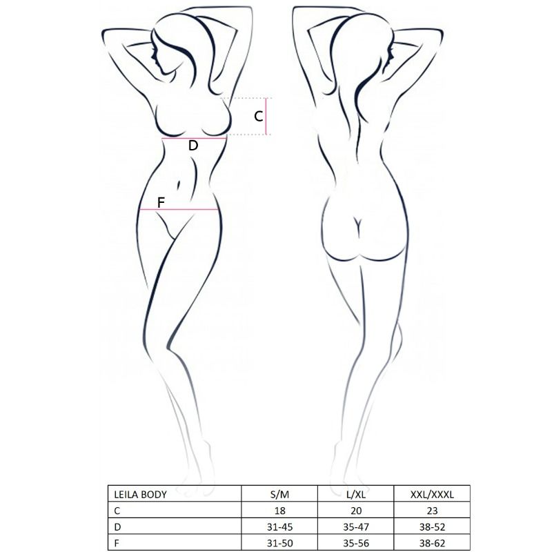 PASSION - DONNA LEILA TEDDY NERO TAGLIA S/M - PASSION WOMAN TEDDIES - Intimo per le occasioni speciali | The Game Lingerie