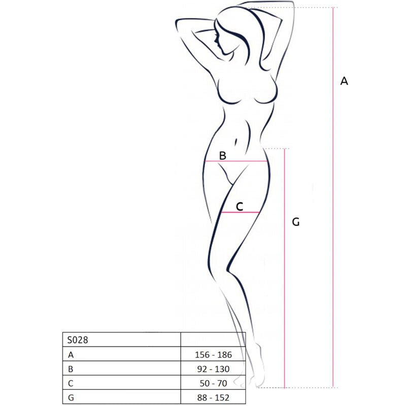 PASSION - S028 COLLANT NERO CON GIARRETTIERA TAGLIA UNICA - PASSION WOMAN GARTER & STOCK - Intimo per le occasioni speciali | The Game Lingerie