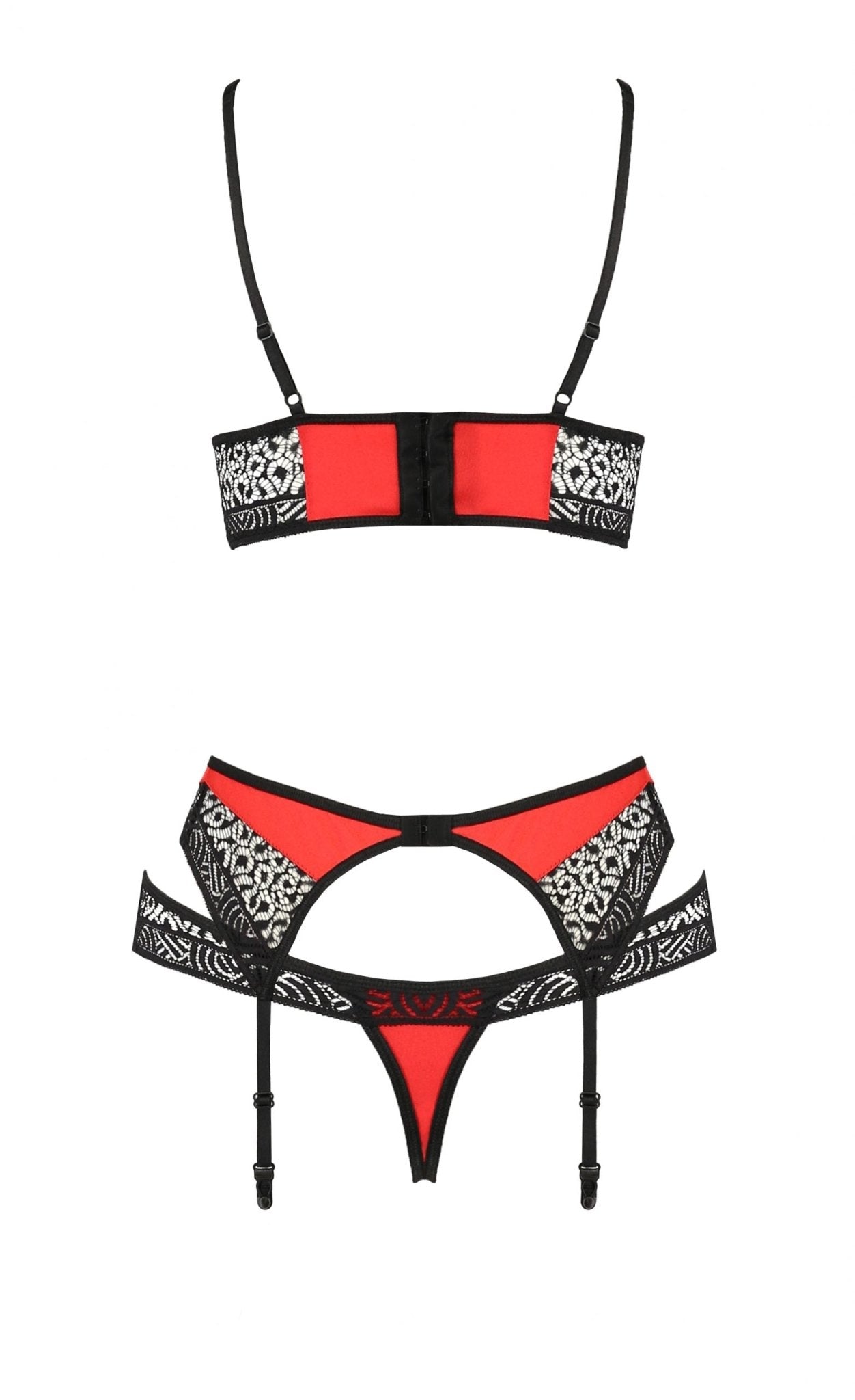 PASSION - SET DONNA ROSSO SCARLET - PASSION WOMAN SETS - Intimo per le occasioni speciali | The Game Lingerie