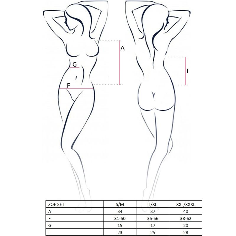 PASSION - SET DONNA ZOE TAGLIA S/M - PASSION WOMAN SETS - Intimo per le occasioni speciali | The Game Lingerie