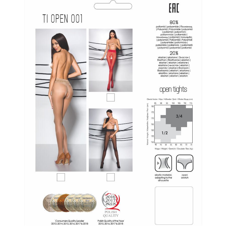 PASSION - TIOPEN 001 COLLANT NERO 1/2 20 DEN - PASSION WOMAN GARTER & STOCK - Intimo per le occasioni speciali | The Game Lingerie