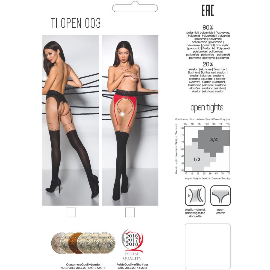 PASSION - TIOPEN 003 COLLANT NERO 1/2 20/40 DEN - PASSION WOMAN GARTER & STOCK - Intimo per le occasioni speciali | The Game Lingerie