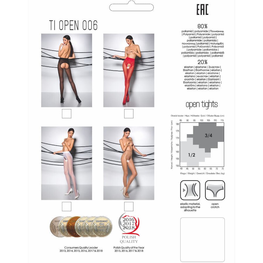 PASSION - TIOPEN 006 COLLANT BIANCO 1/2 30 DEN - PASSION WOMAN GARTER & STOCK - Intimo per le occasioni speciali | The Game Lingerie