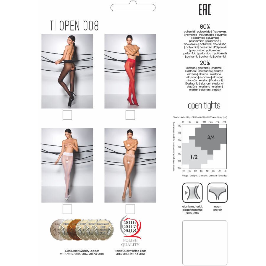 PASSION - TIOPEN 008 COLLANT BIANCO 1/2 30 DEN - PASSION WOMAN GARTER & STOCK - Intimo per le occasioni speciali | The Game Lingerie