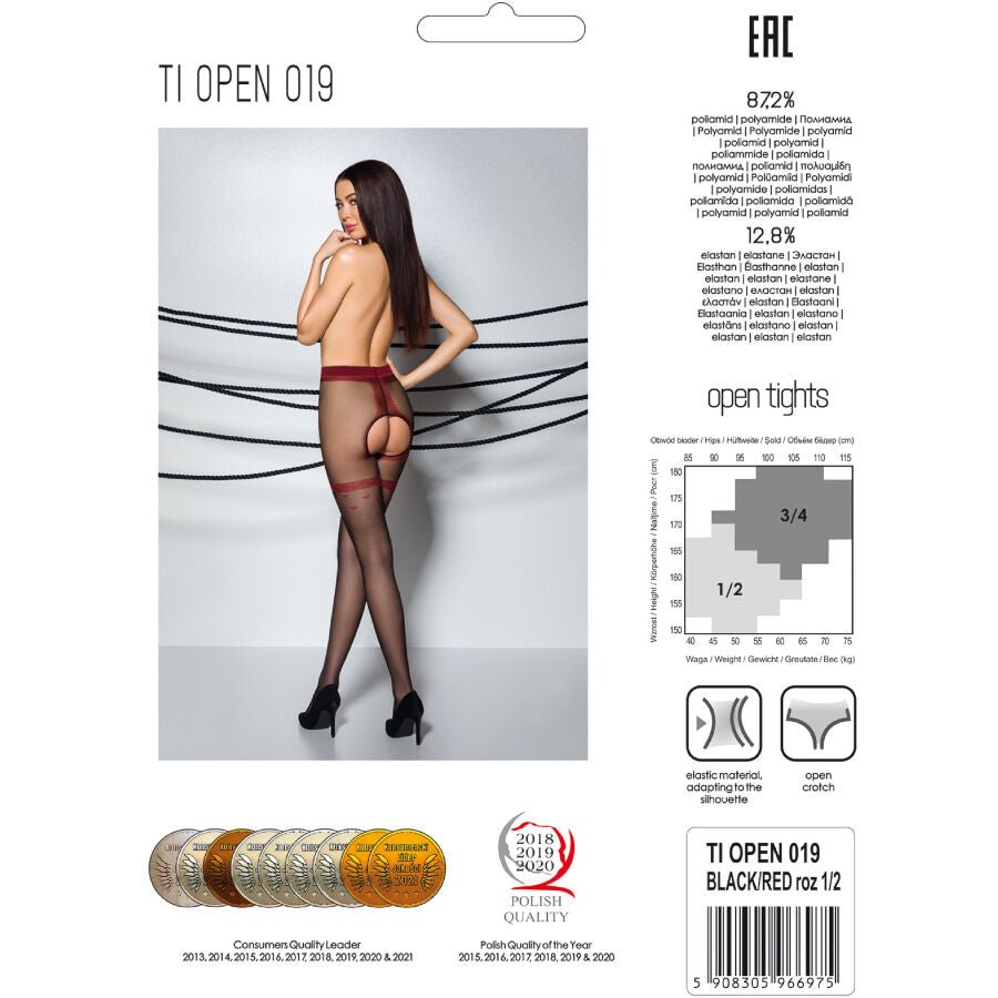 PASSION - TIOPEN 019 COLLANT NERO 1/2 20 DEN - PASSION WOMAN GARTER & STOCK - Intimo per le occasioni speciali | The Game Lingerie