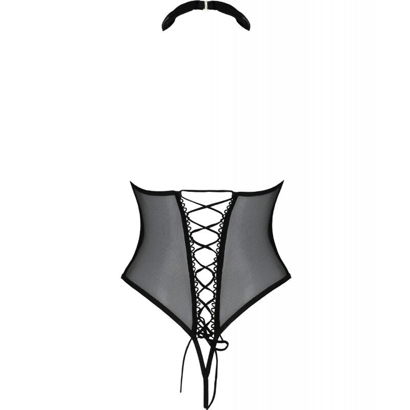 PASSION - TRISHA OPEN BODY NERO S/M - PASSION WOMAN CHEMISE - Intimo per le occasioni speciali | The Game Lingerie