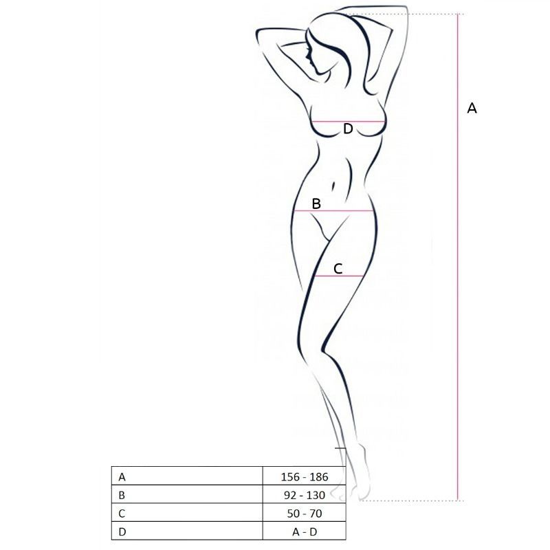 Passion Woman BS058 - Bodystocking Nero a Rete Aperto sul Cavallo Taglia Unica - PASSION WOMAN - Intimo per le occasioni speciali | The Game Lingerie